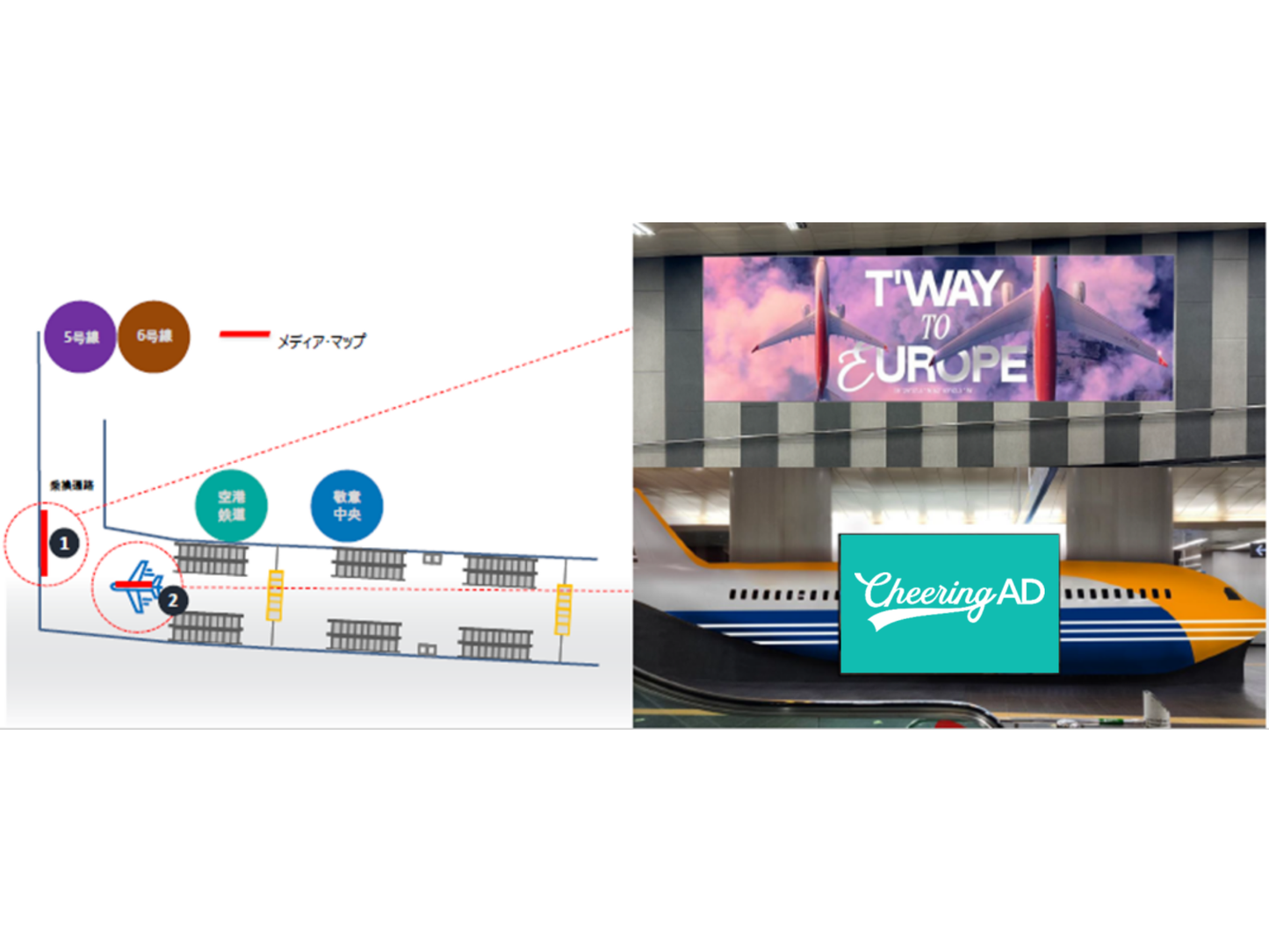 空港鉄道A'REX 孔徳(コンドク) デジタルサイネージ