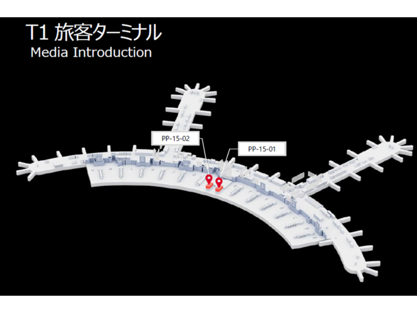 仁川国際空港 第1ターミナル 出発フロア(3階)中央エレベーター前広場