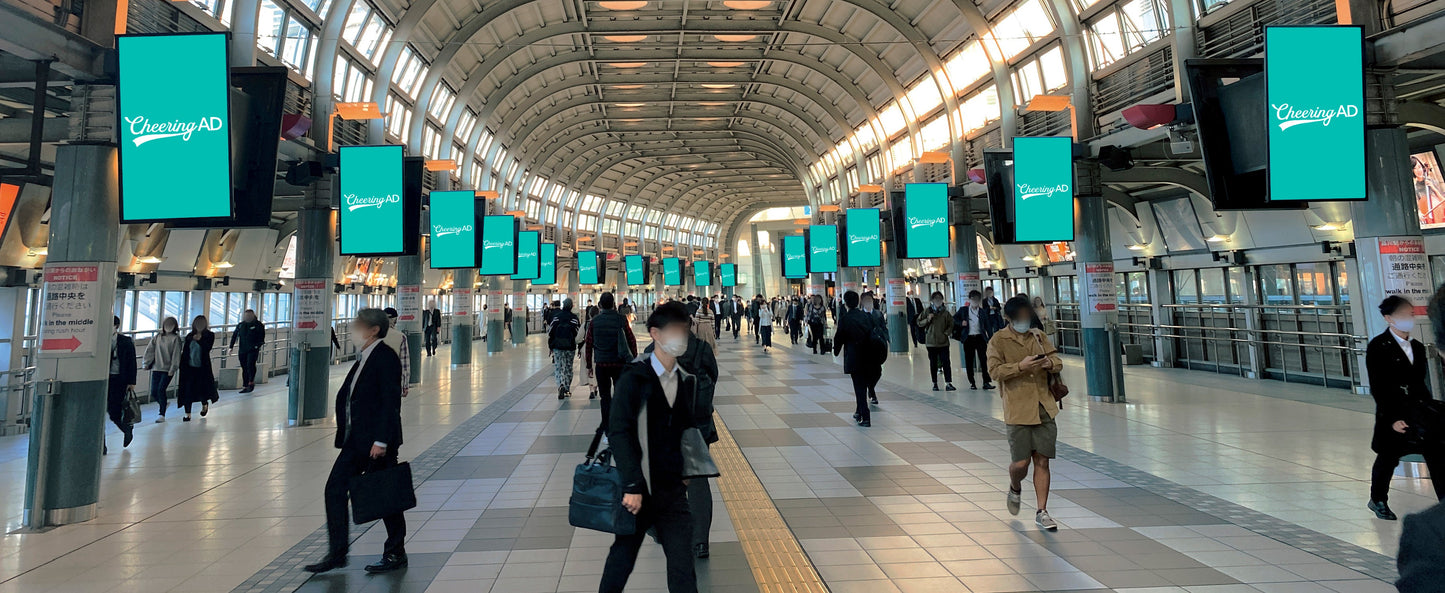 J・ADビジョン 品川駅自由通路セット_応援広告センイル広告_jeki