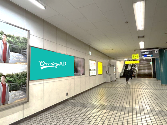 近鉄 大阪難波駅 B0駅ポスター２枚連貼り