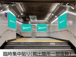 Tokyo Metro Meiji Jingumae (Harajuku) Station Temporary concentrated pasting