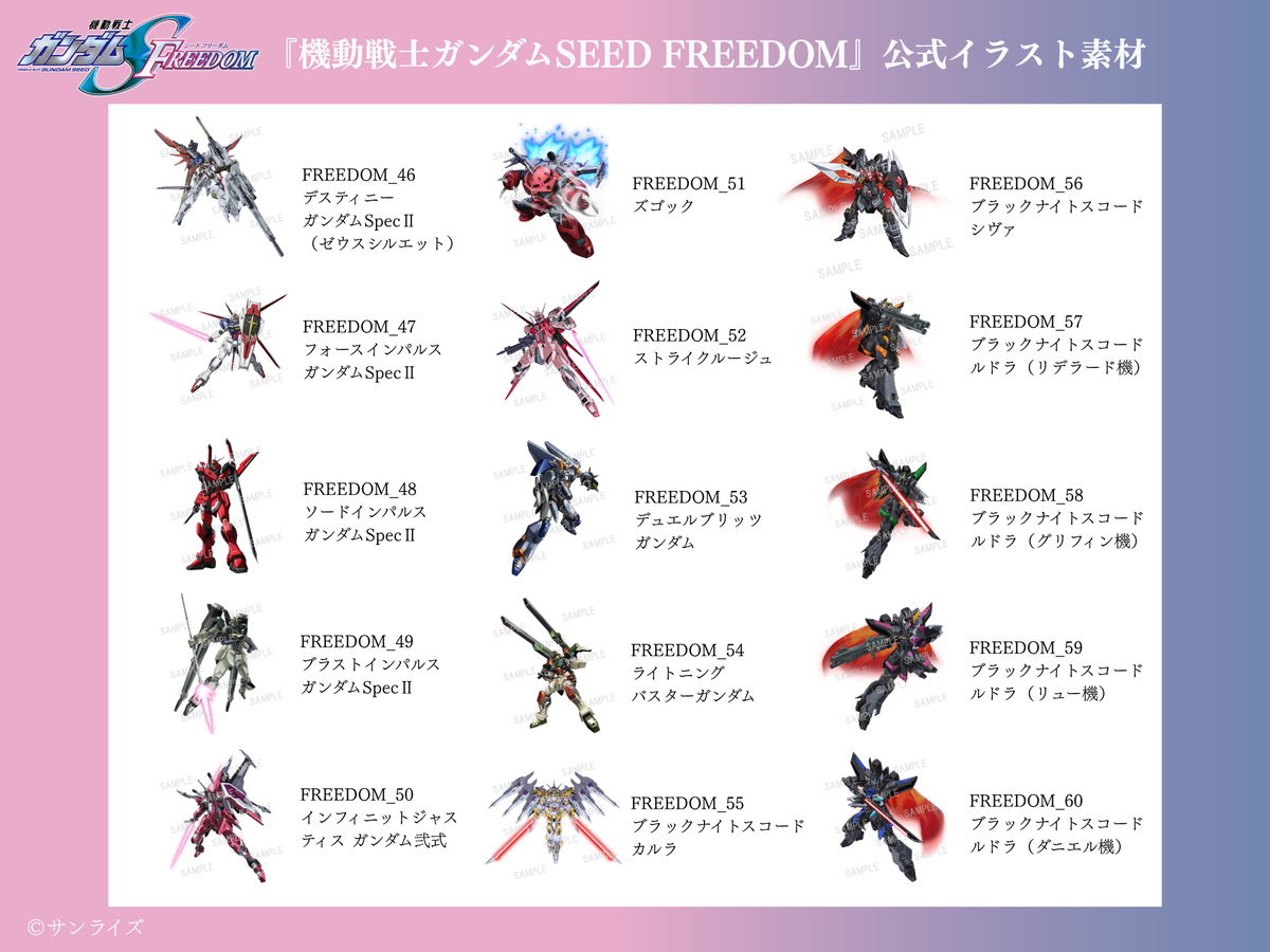 【作品セレクトプラン】 データ差し替え｜『機動戦士ガンダムSEED』『機動戦士ガンダムSEED DESTINY』『機動戦士ガンダムSEED FREEDOM』『機動戦士ガンダムSEED FREEDOM ZERO』
