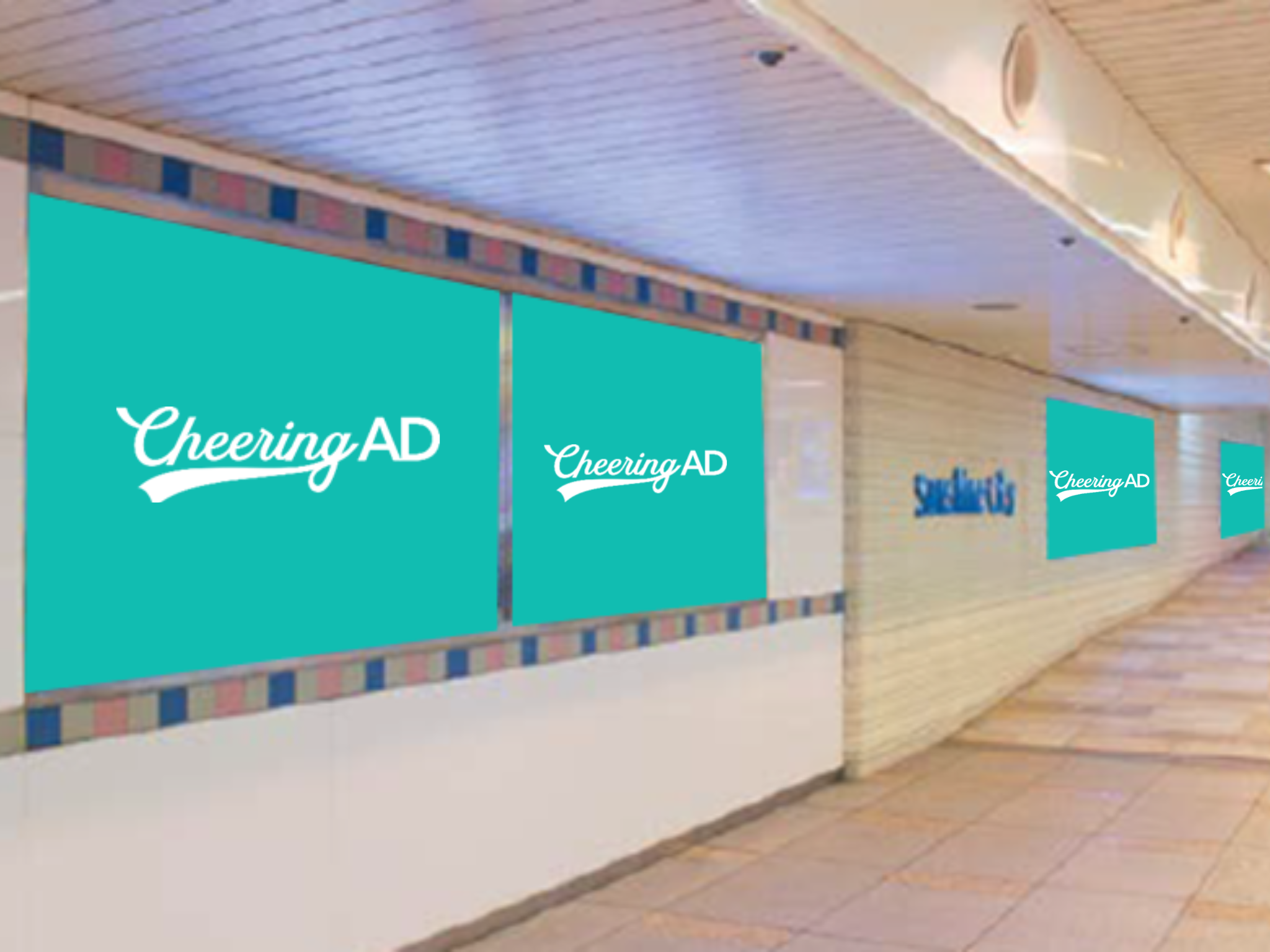 サンシャイン地下道電飾看板 |センイル広告 応援広告 Cheering AD|jeki(株)ジェイアール東日本企画