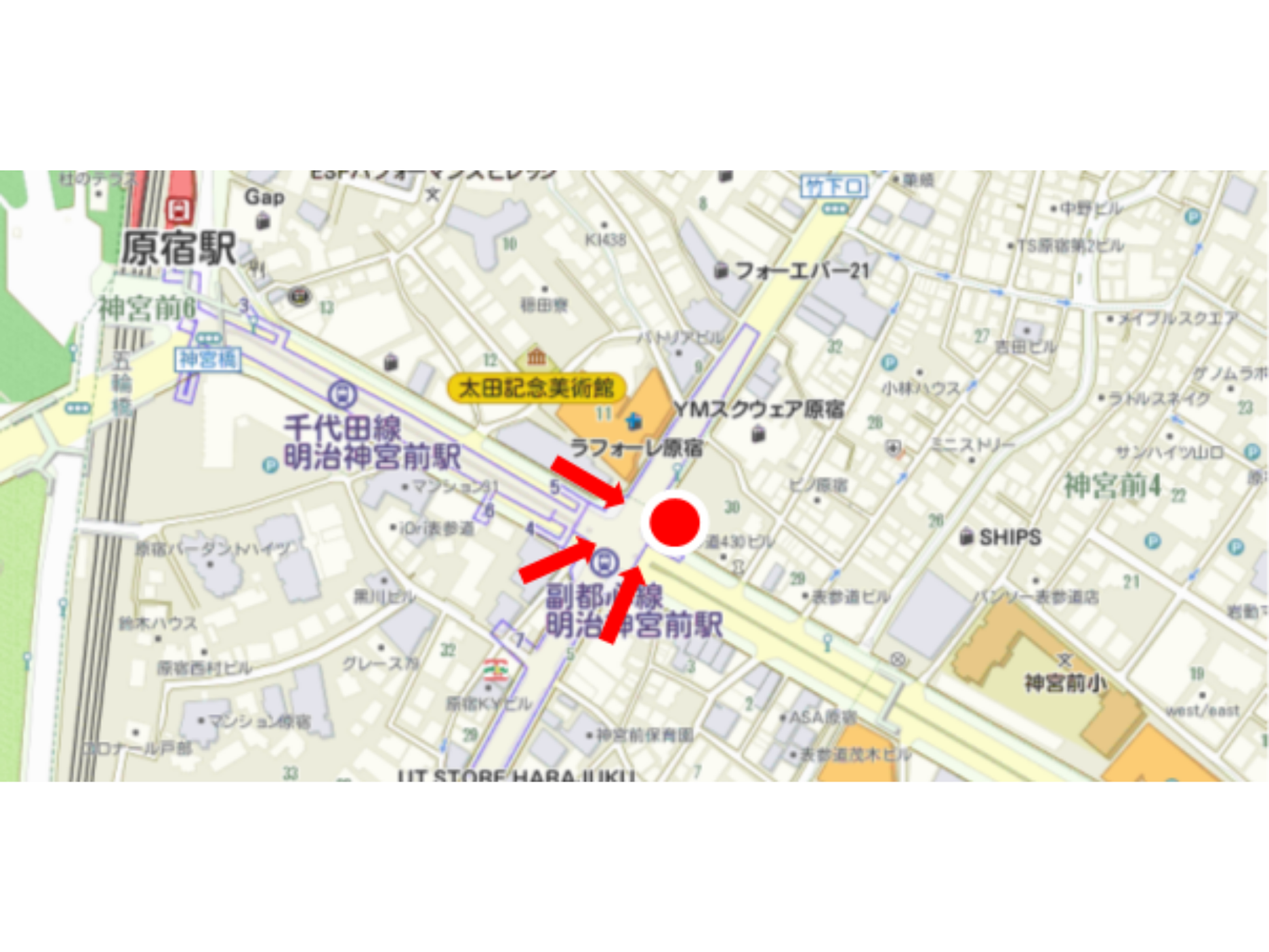原宿／東急プラザ表参道オモカド 階段シート広告ハーフサイズ